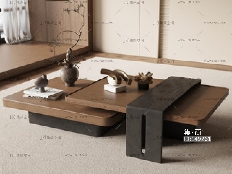 新中式茶几SU模型