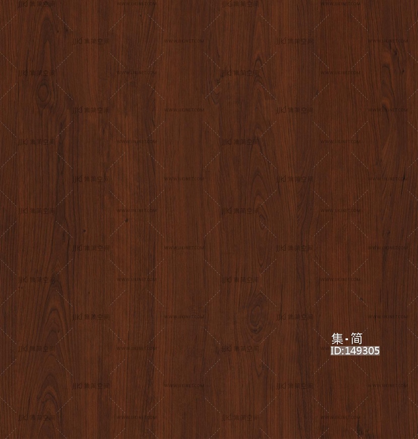 21无缝暗红胡桃木木纹木饰面贴图