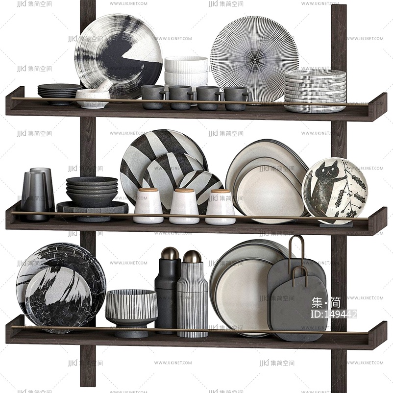  餐具_现代餐具摆件 