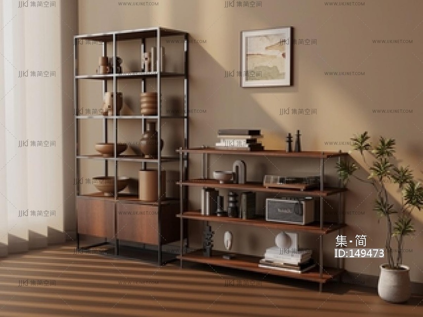 侘寂置物架SU模型