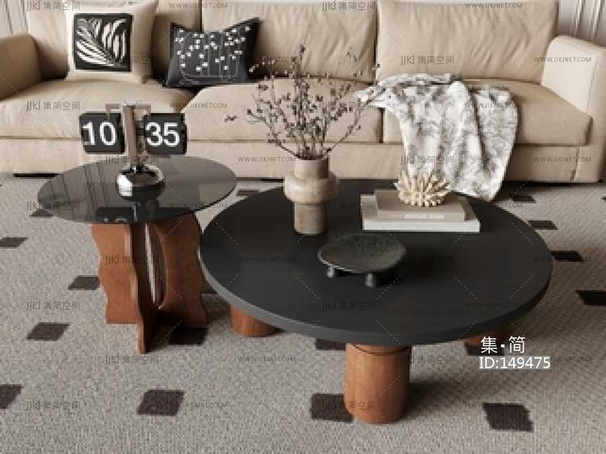 中古茶几SU模型