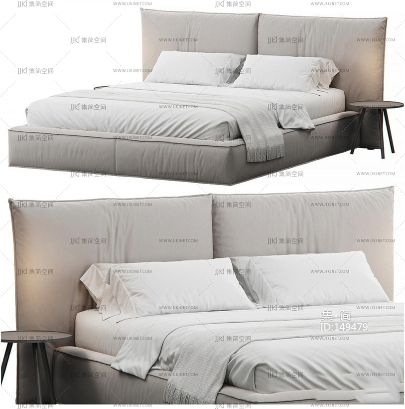 现代床具双人床