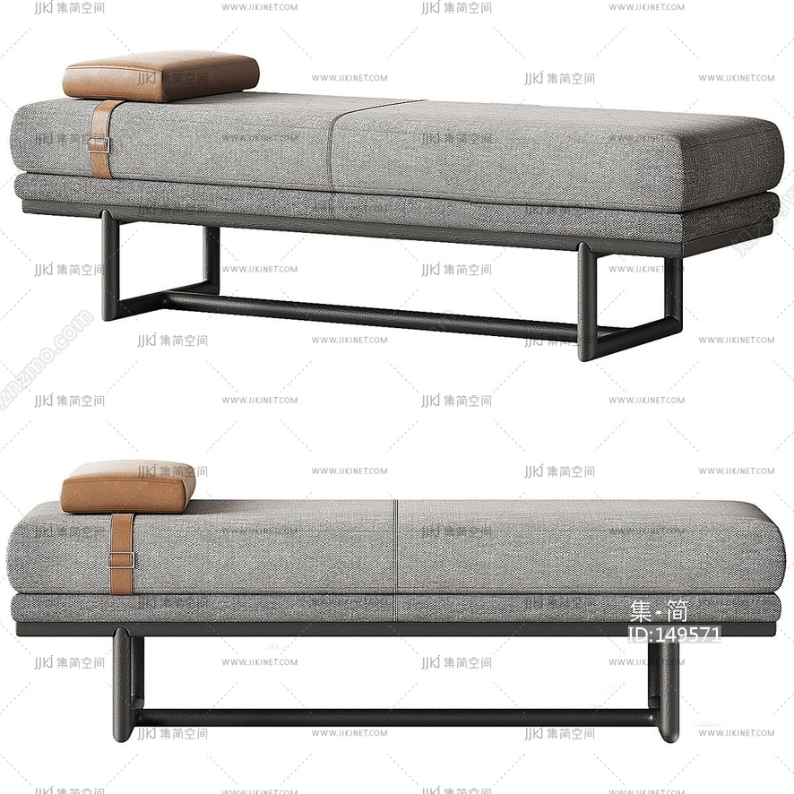  -现代新中式沙发凳_ 