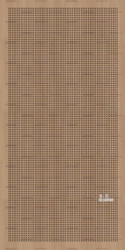 4冲孔木纹金属板吸音板贴图