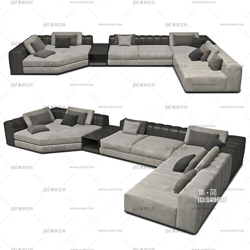 04-现代现代Minotti_现代多人沙发，转角沙发3D模型crrrvrrr