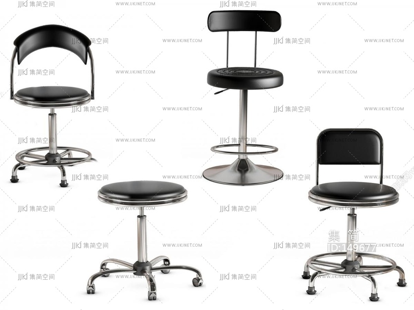 11-现代办公椅，吧凳，小圆凳，vrrr