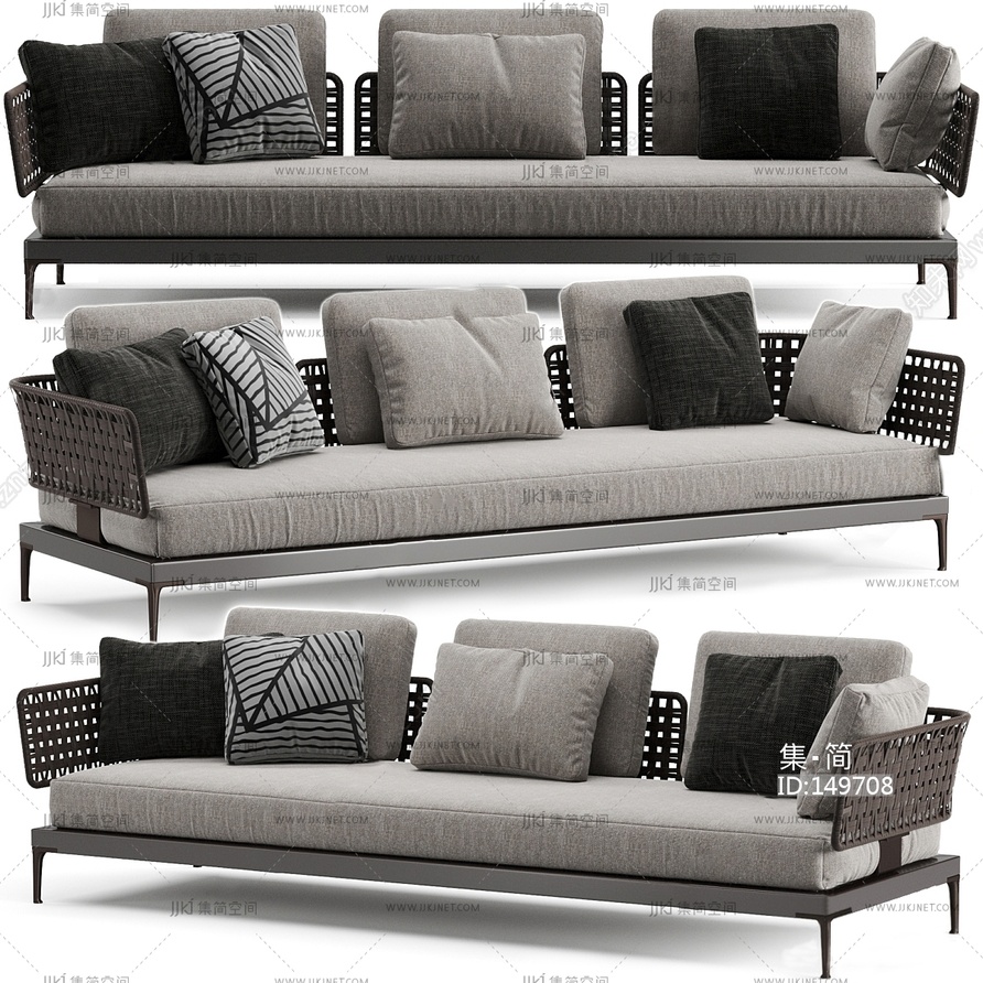 02-Minotti现代户外沙发现代户外沙发_露台沙发3D模型vrr