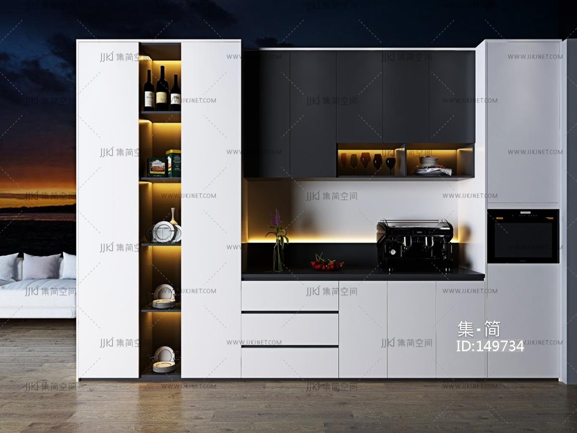 现代餐边柜，现代酒柜,橱柜