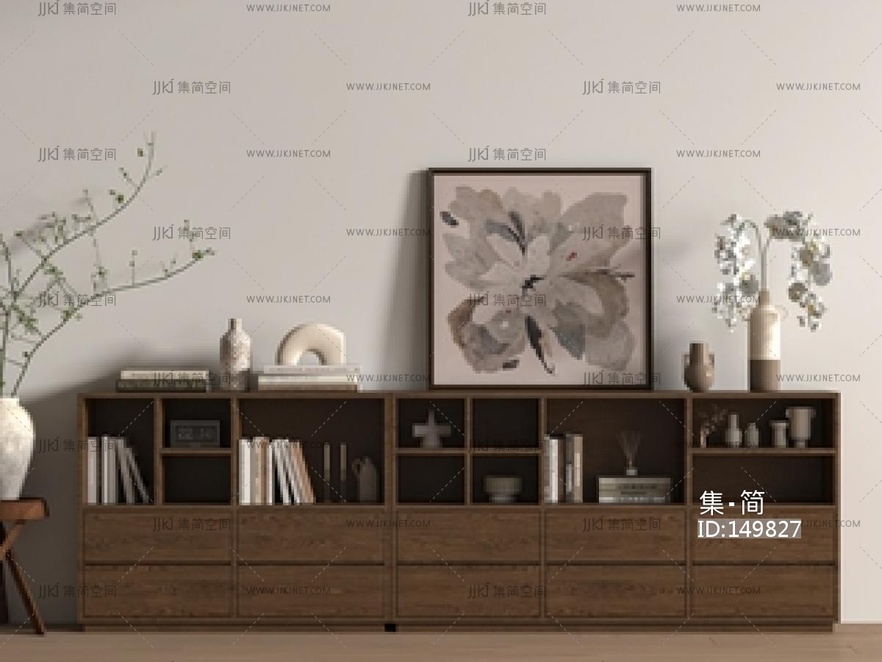 书柜,装饰柜，储物柜SU模型