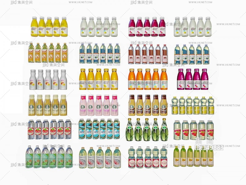 19-果汁饮料_牛奶饮料瓶su模型