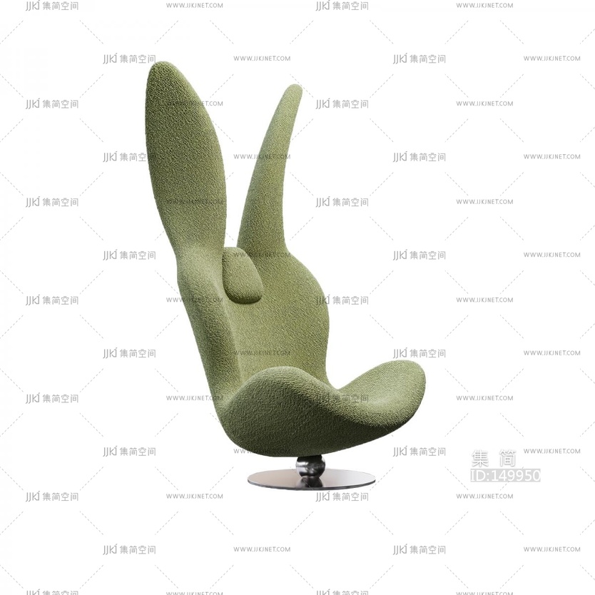 05-现代兔子休闲椅3d模型