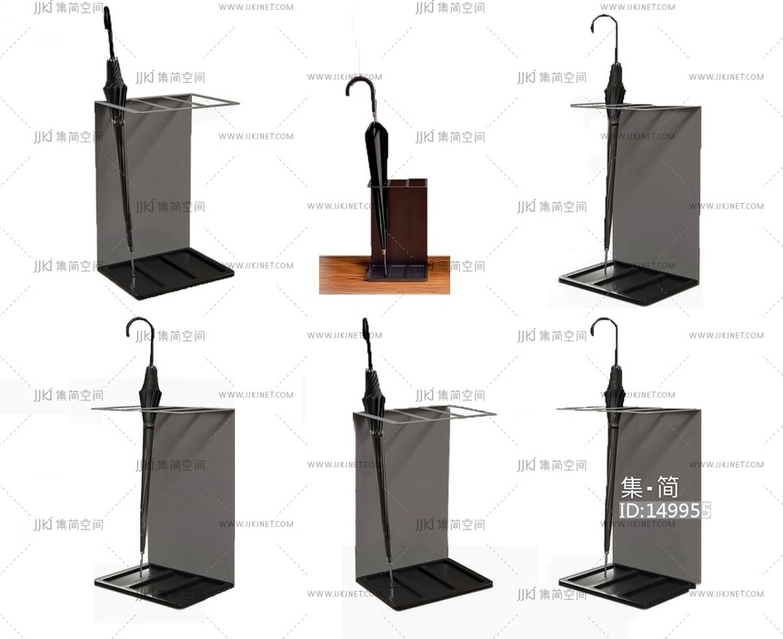 10-现代摆件组合_现代雨伞架_门厅雨伞架_入户雨伞架_公共雨伞架_雨伞收纳架3D模型