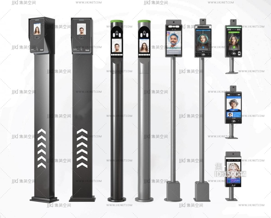 04-电器_打卡机_人脸机_指纹机_人脸识别机_智能机3D模型vrrr