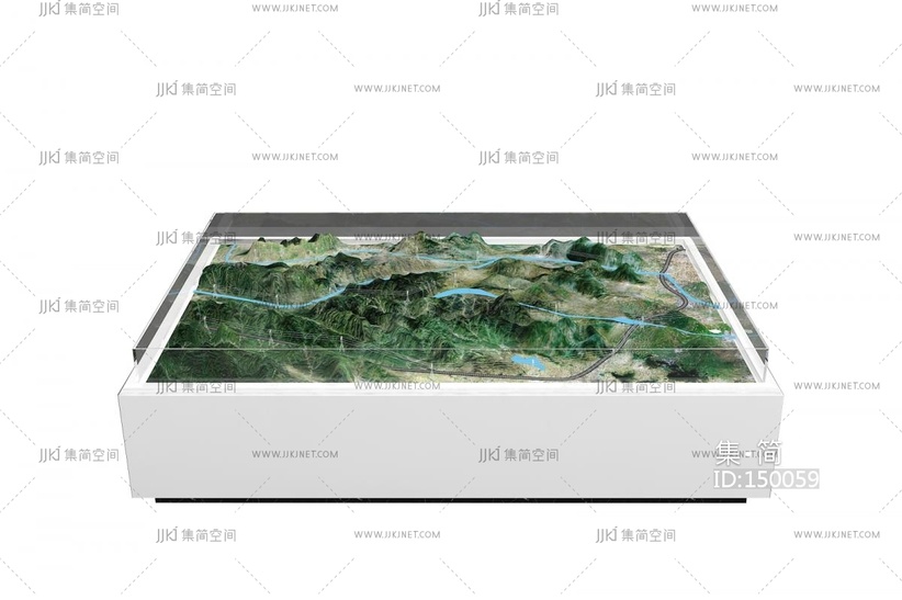 01-地形沙盘su模型