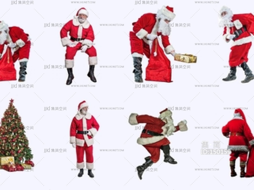 男人_圣诞老人SU模型