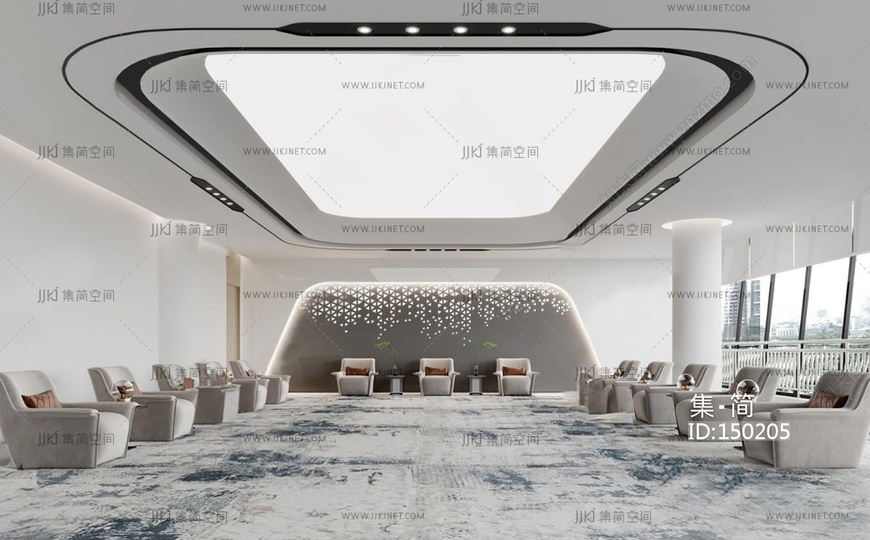04-现代会客厅_接待室_会议室，贵宾接待室SU模型