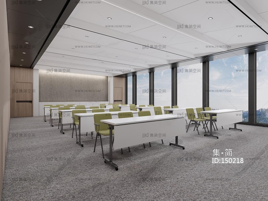 17-现代培训室_路演室_会议室_活动室_公共办公区SU模型