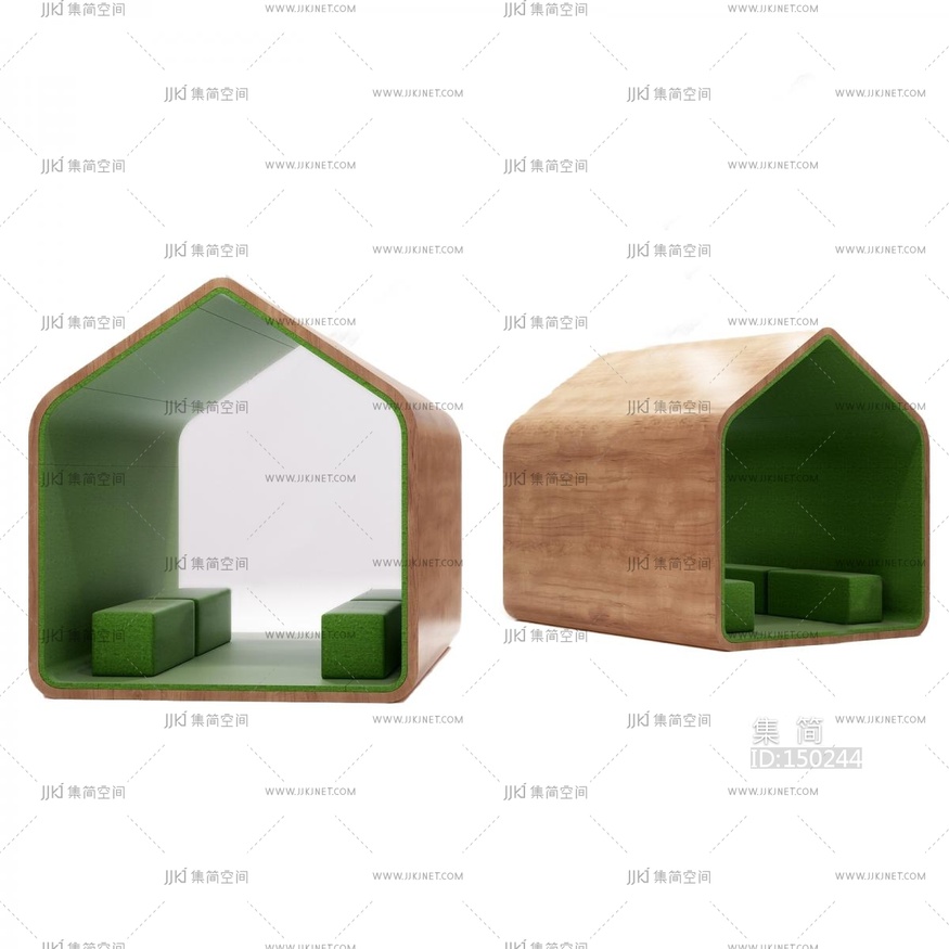 06-现代办公沙发_休息沙发_凉亭su模型