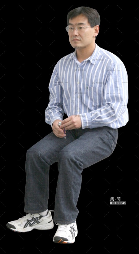 免扣pnd人物素材病人患者医院 坐着的人(37)