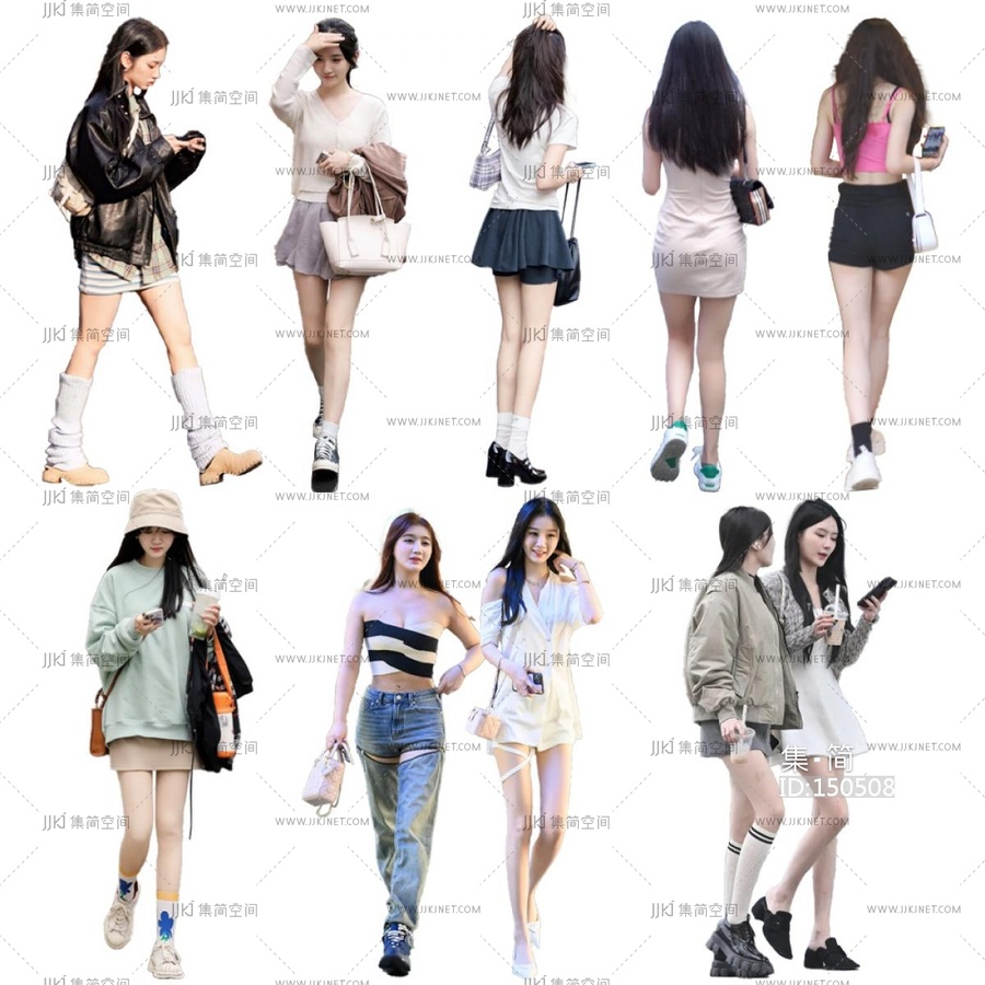 免抠美女人物贴图