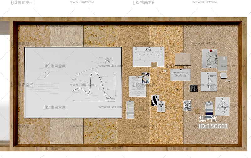 现代白板刨花板软木欧松板便签办公装饰墙照片墙