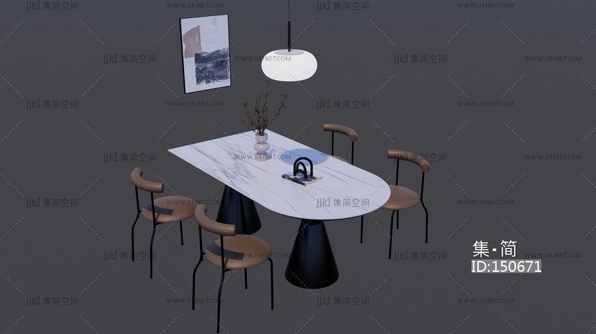 法式四人餐桌