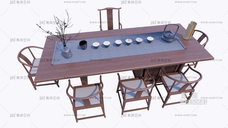 实木茶桌椅组合