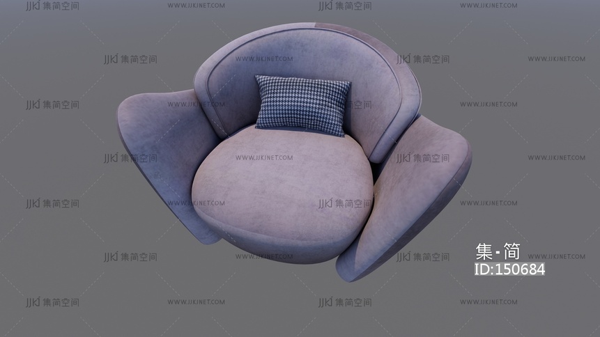 粉色单人沙发