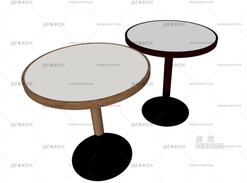 现代圆形边几小圆桌