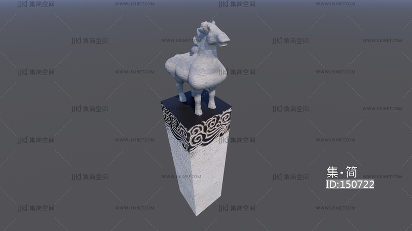 马石柱，雕塑 饰品 摆件
