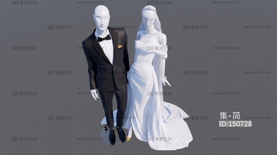 现代婚纱模特