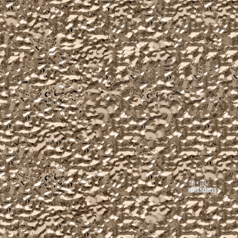 高清无缝_黄金色水波纹金属板贴图