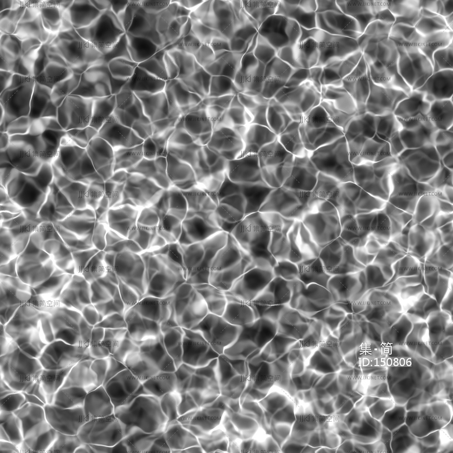 水波纹焦散效果黑白贴图