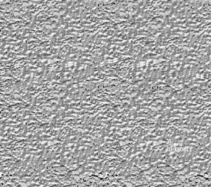 无缝水波纹不锈钢贴图