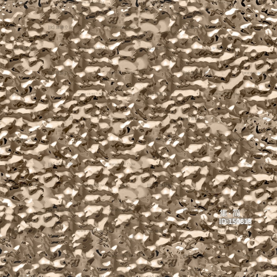 现代水波纹金属_无缝黄金色水波纹_不锈钢金属_水纹金属贴图