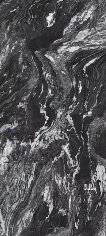 无缝扭曲黑大理石黑色石材贴图