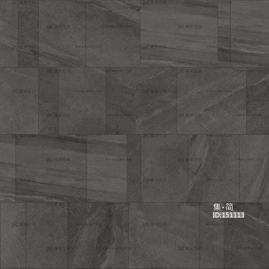 黑色错拼石材瓷砖