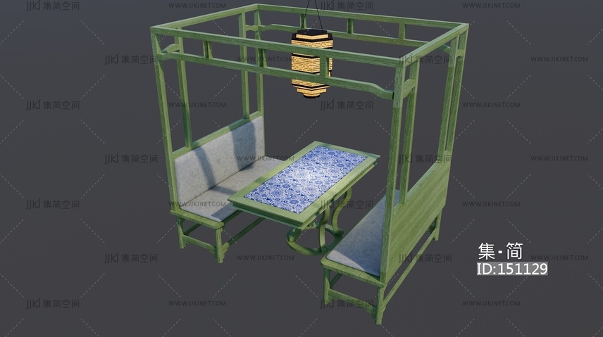 高架桌椅卡座组合