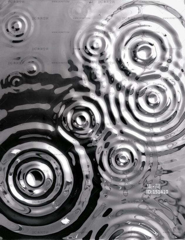 不锈钢金属波纹板水滴顶面造型贴图