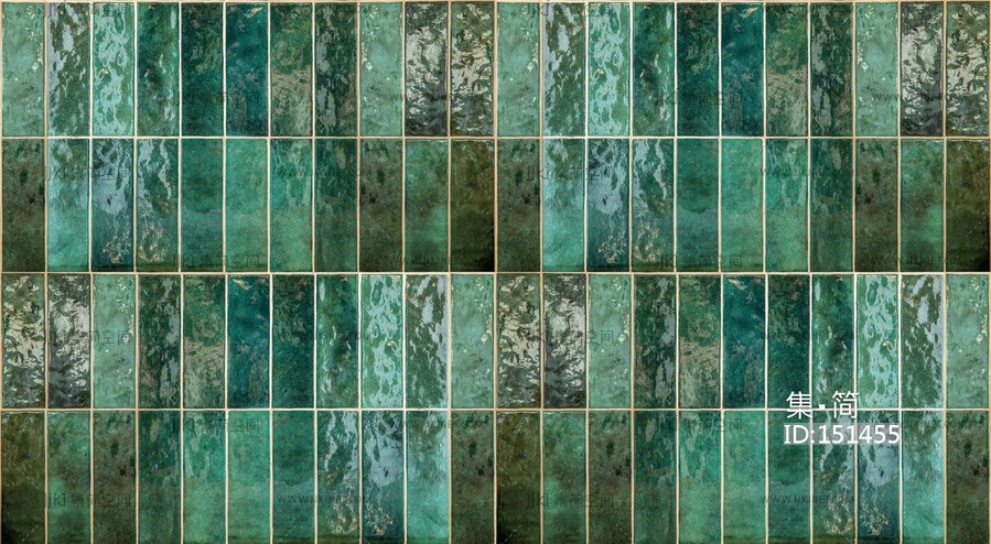 绿色条形砖条纹砖马赛克贴图