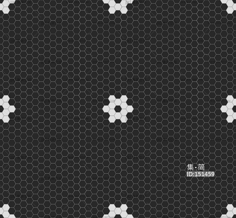 无缝黑色马赛克 (4)