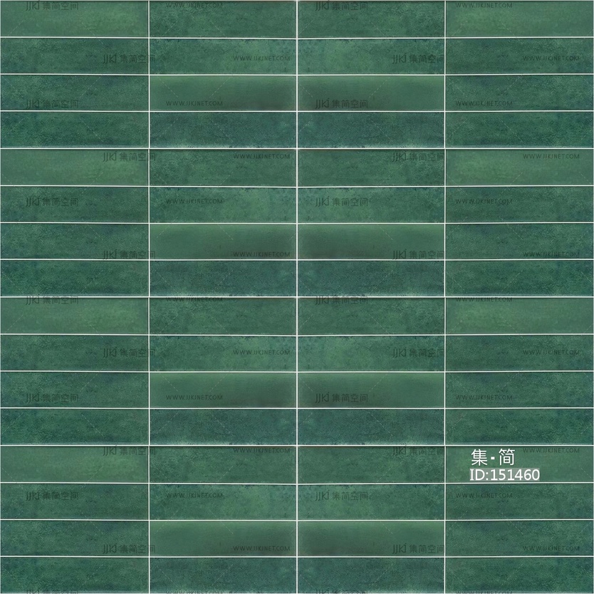 窑变复古绿瓷砖条形砖马赛克贴图