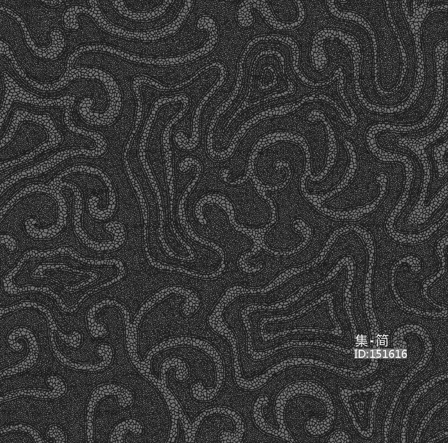 新中式地毯_深灰色地毯_螺旋纹地毯_办公地毯_酒店地毯_方块地毯贴图