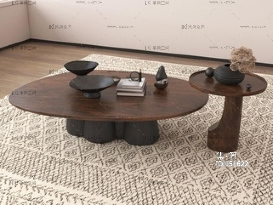 新中式茶几SU模型