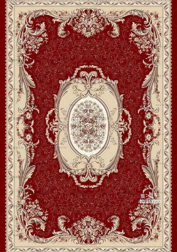 欧式法式古典大花地毯美式地毯 (7)