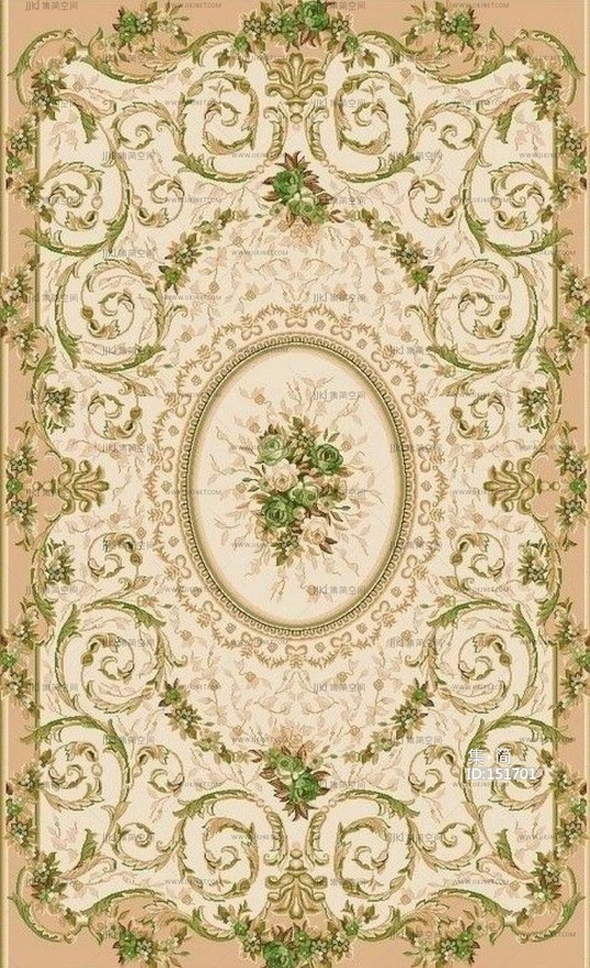 欧式法式古典大花地毯美式地毯 (8)