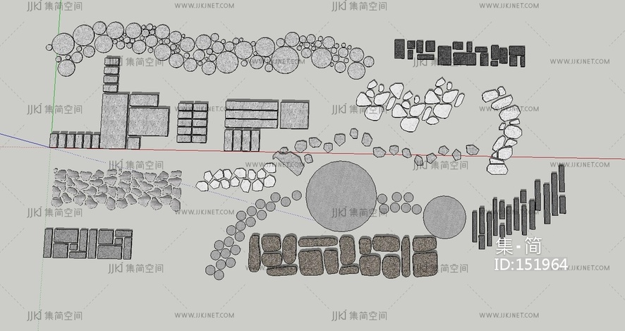 庭院汀步 石铺装 庭院小路 园林小路 步道 石头