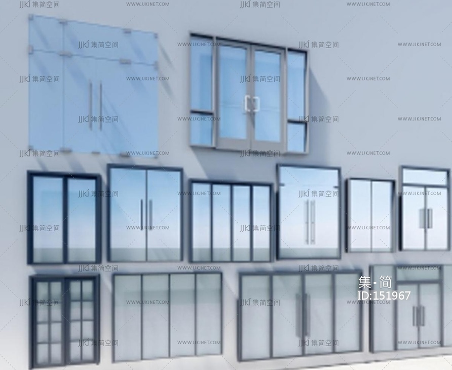 现代玻璃门 商业门 推拉门 门 办公门 门组合 住宅门 室内门