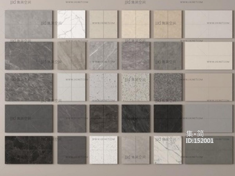 现代地砖_柔光砖SU模型