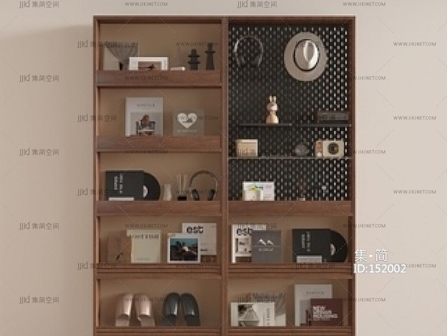 现代中古置物架SU模型I